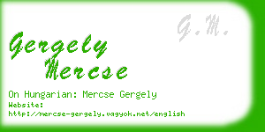 gergely mercse business card